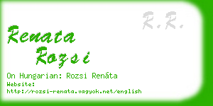 renata rozsi business card